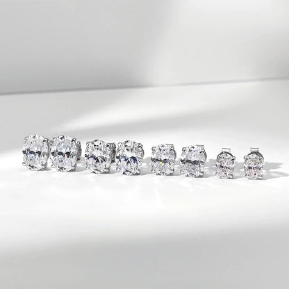 1ct-4ct Real Moissanite Earrings S925 Sterling Silver Earrings For Women Wedding Engagement Party Jewelry