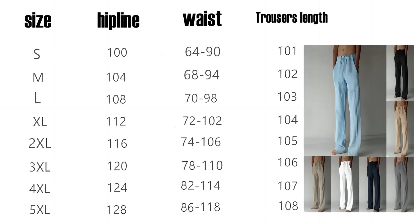 Cotton and Linen Pants Men Summer Straight Leg Casual Quick Drying Sports Pants Men Wide Leg Oversized Linen Pants 2025 New Item