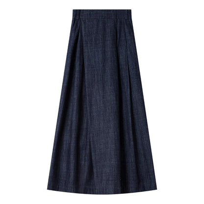 Women's Washed Jeans Baggy Skirt Pants Ladies 2026 Spring Summer Casual High Waist Vintage Denim Pants Woman Clothes M9809