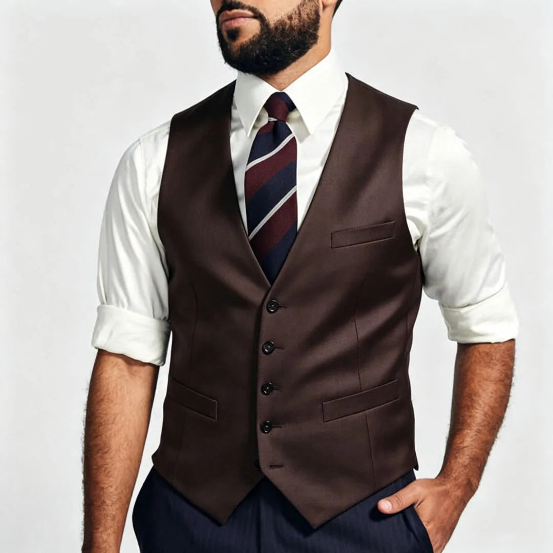 Men Vest Dark Gray Single Breasted V Neck Solid Waistcoat For Wedding Banquet Business Work Office Casual Daily Men Suit Vest
