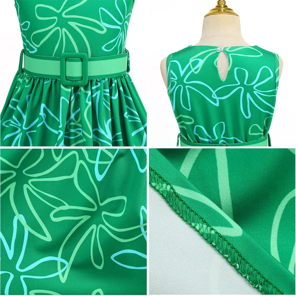 Cartoon Movie Cosplay Costumes Halloween Girls Joy Sadness Dress Kids Print Frocks Children Soft Sleepwear Carnival Sets