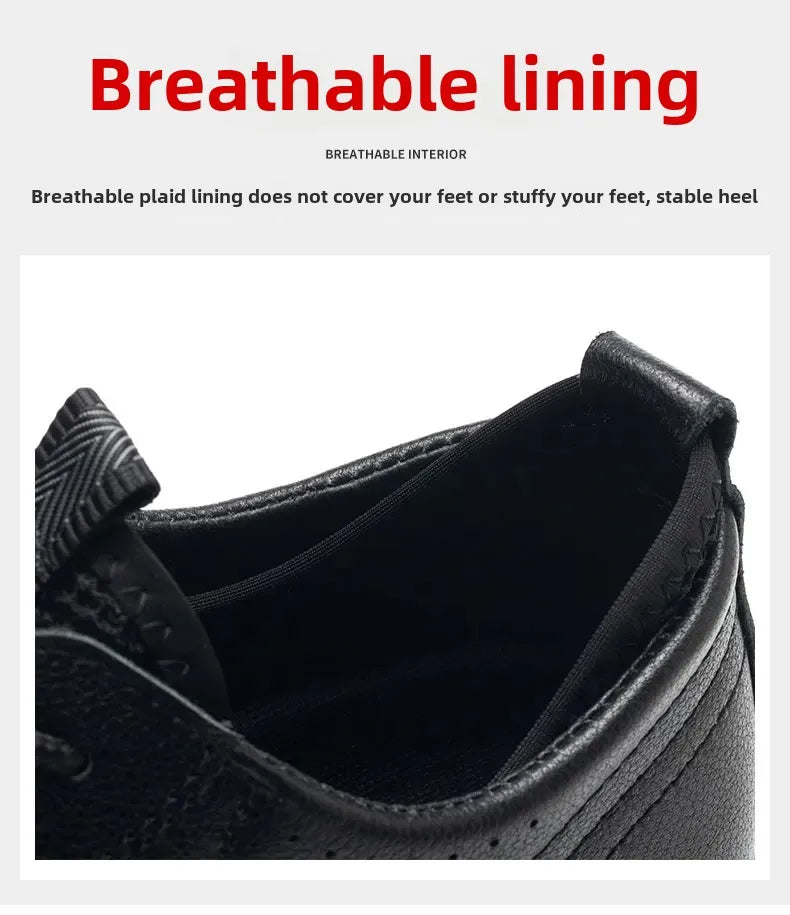 Fashion 2026 Genuine Leather Waterproof Men Safety Shoes Boots Work Sneakers Indestructible Steel Toe Nail Proof Male Footwear