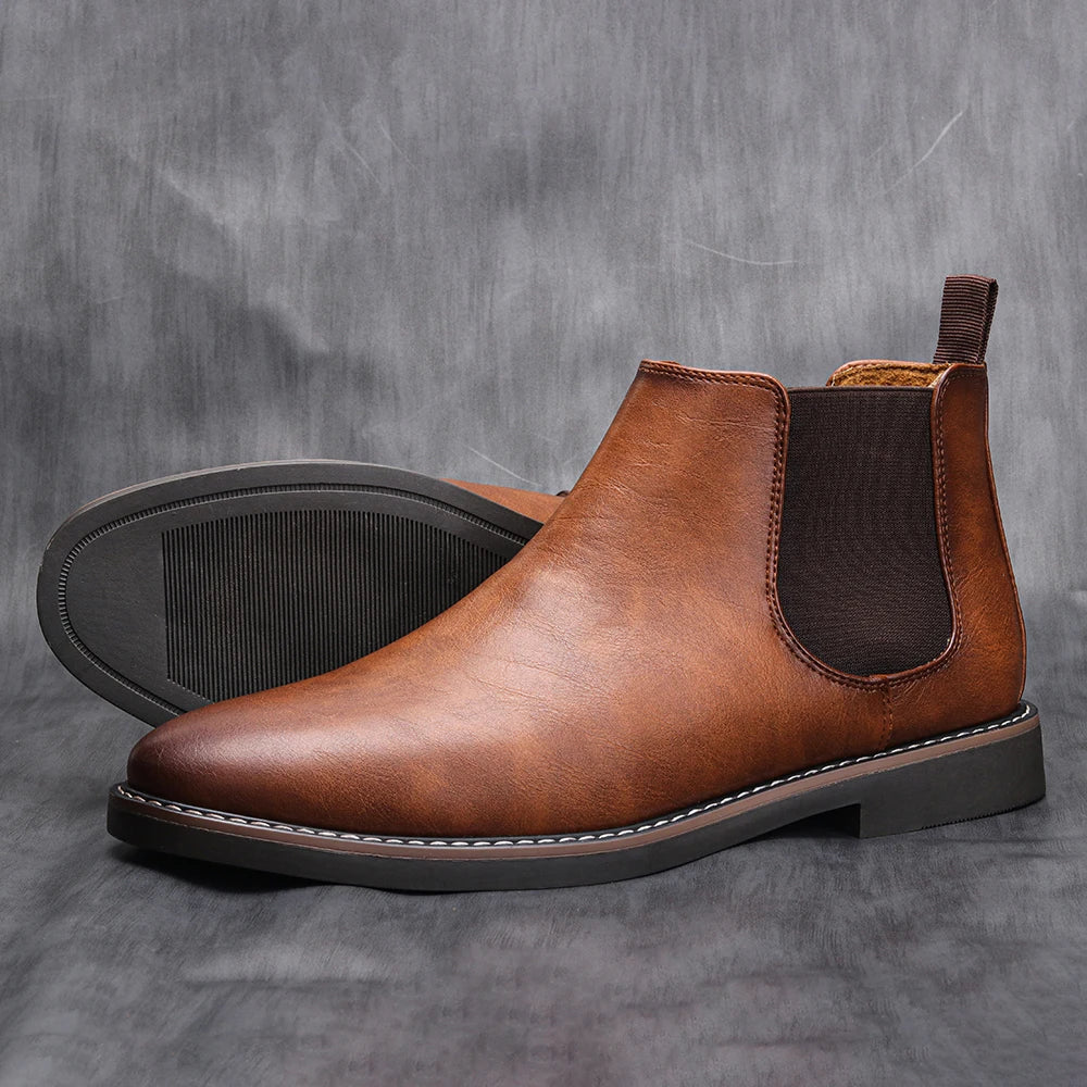 40~46 Men Chelsea Boots Brand Retro Comfortable Fashion Men Boots