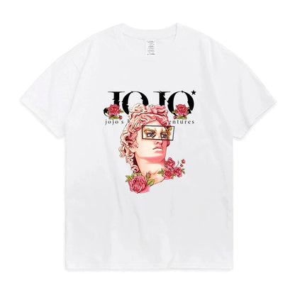 Anime Jojo 7 Steel Ball Run Charlie Kirk & Gyro Zeppeli Graphic Cotton Unisex Shirt 2026 Summer New Y2k Short Sleeve T Shirt