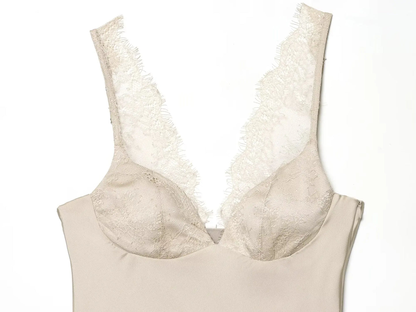 Elegant Women Lace Splice Sexy Satin Sling Tops 2026 Spring Summer Fashion Female V-Neck Backless Slimming Underwear Vest