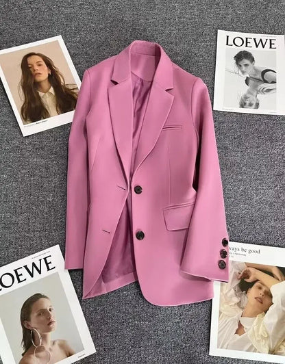New Spring Suit 2025 Suit Jacket for Women with Small Temperament and High-end Feel Loose Casual Chic Elegant Fashion Coat Top