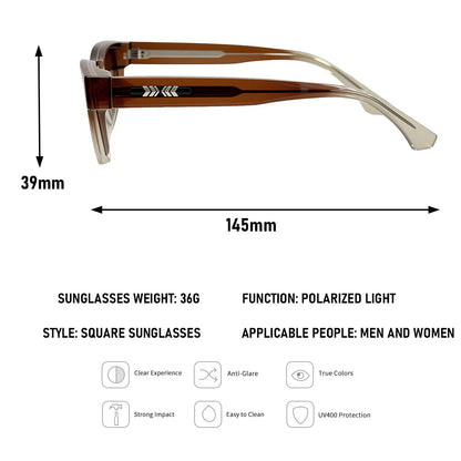 Square Polarized Sunglasses Women 2026 UV400 Protection Designer Sunglass Men Lenses Vintage Retro Fashion Glasses Gafas De Sol