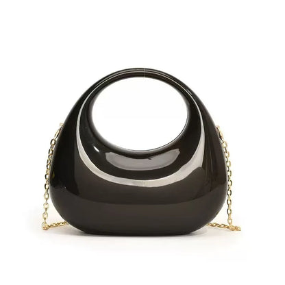 Mini Acrylic Dinner Bag Women's Crossbody Chain Handbag New Arrival Elegant Folded Underarm Bag with Magnetic Buckle Clutch