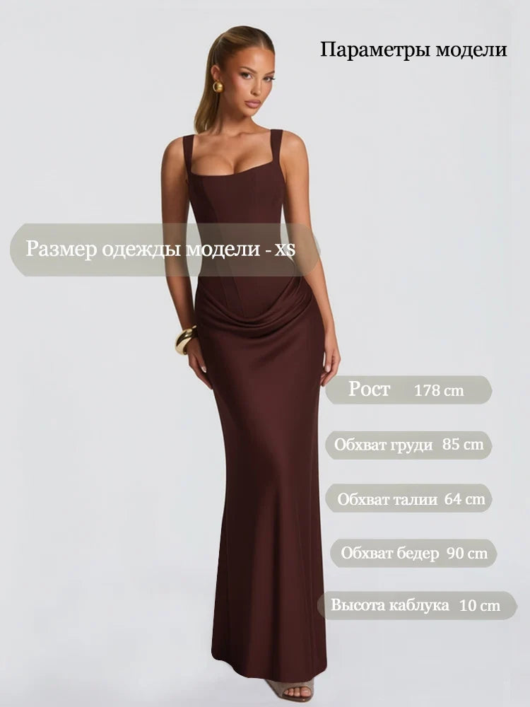White Women's Maxi Dress Elegat Lace Up Dress Slim Formal Wedding Guest Party Dress