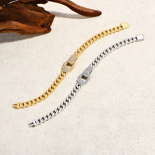 Nouveaux Bracelets Cubains Pour Hommes D VVS1 Moissanite Argent Sterling 925 Plaqué Or 18 carats Mode Hip Hop Bijoux de Poignet Cadeaux