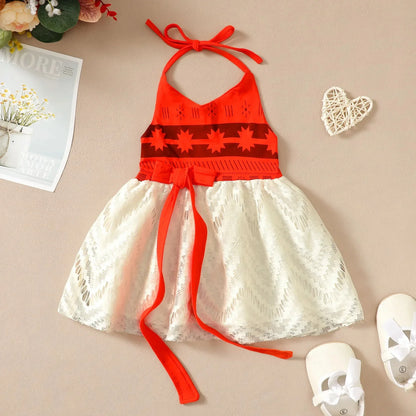 Girls Party Dresses Halloween Girls Little Moana Dress for Beach Summer Outfit Carnival Costumes Party Princess Vaiana Dress