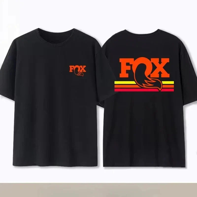 Summer Fox Racing Cross - country Mountain Bike Commemorative T - shirt High Quality Fashion Men Women Short Sleeve Round Neck