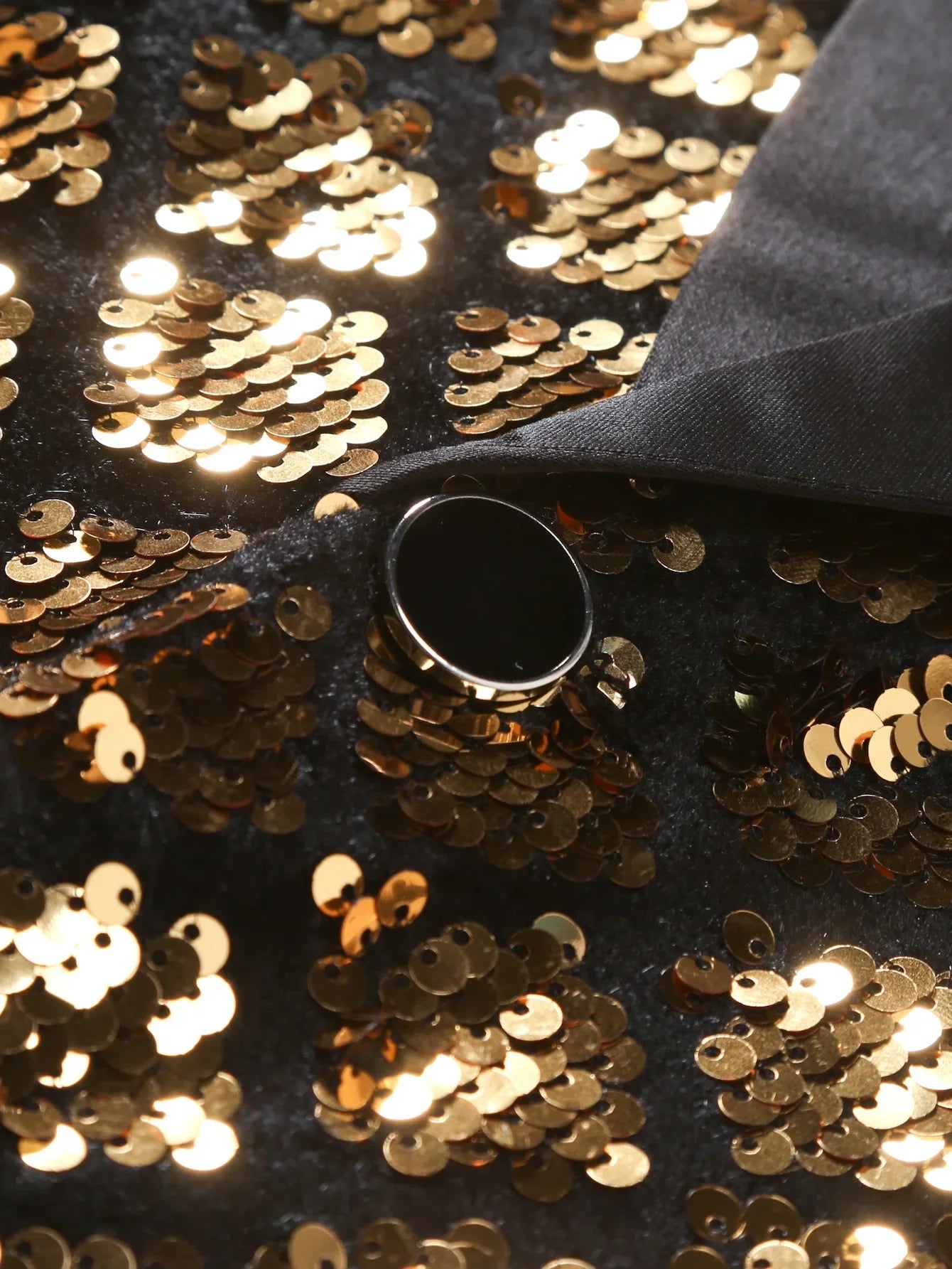 Men's Gold Suit Jacket, Wedding Party Dress Coat, Silver Blue Black Round Metallic Sequin Decoration Blazers.
