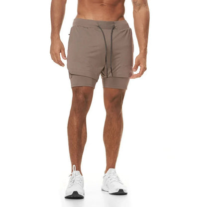 Plus 5XL Men's Fitness Shorts 2 IN 1 Jogger Streetwear Shorts Gym Bodybuilding Breathable Quick Dry Running Shorts Huge Size