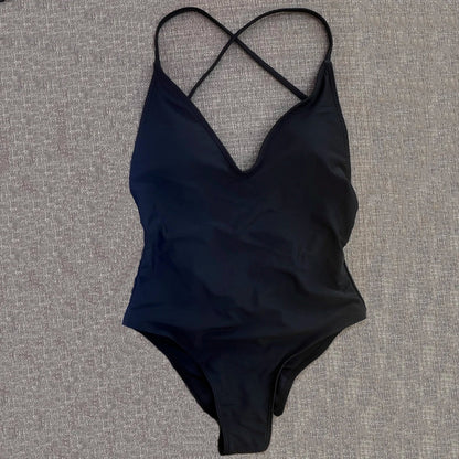 Solid One Piece Swimsuit Women Swimwear 2025 New Bikini Sexy Bodysuit Plus Size Bathing Suit Swimming Suit maillot de bain femme