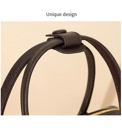 Women Natural Cow Leather Handbags Ladies High Quality Shoulder Bag Female Fashion Retro Luxury Designer Cowhide Crossbody Bags