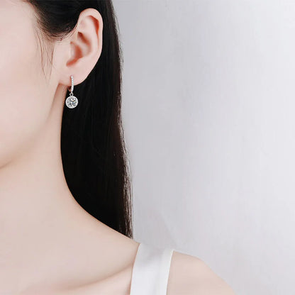 6.5mm 2cttw D Color Moissanite Earring 100% S925 Sterling Sliver Earrings for Women Wedding Engagement Fine Jewelry Gift
