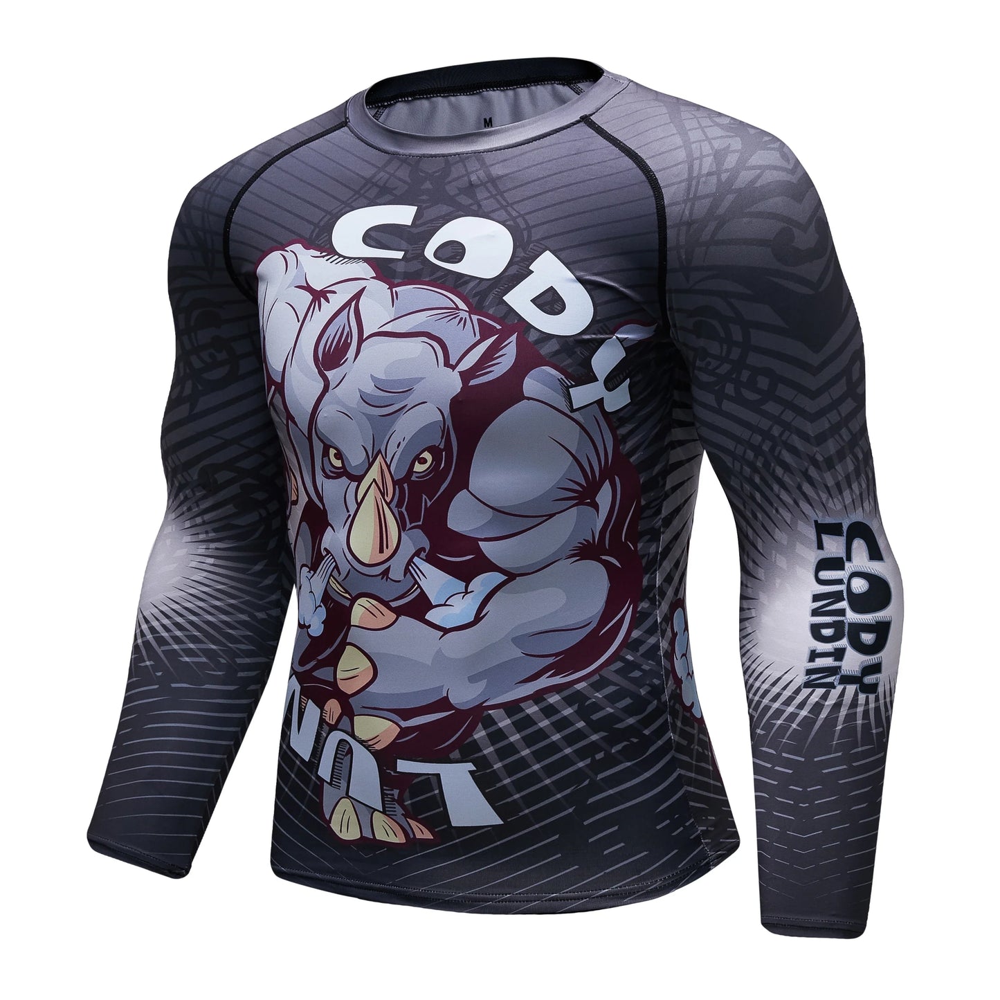 Men's Jiu Jitsu Kimono Rashguard MMA T-shirt Animal Print Compression Shirts Sport Tops Bjj Kickboxing Muay Thai Sport Boxing
