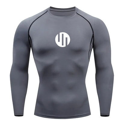 Running Men's Compression Long sleeve T-Shirt Gym Sports underwear Quick-drying Sweat-Wicking Sunscreen Second Skin Workout Men