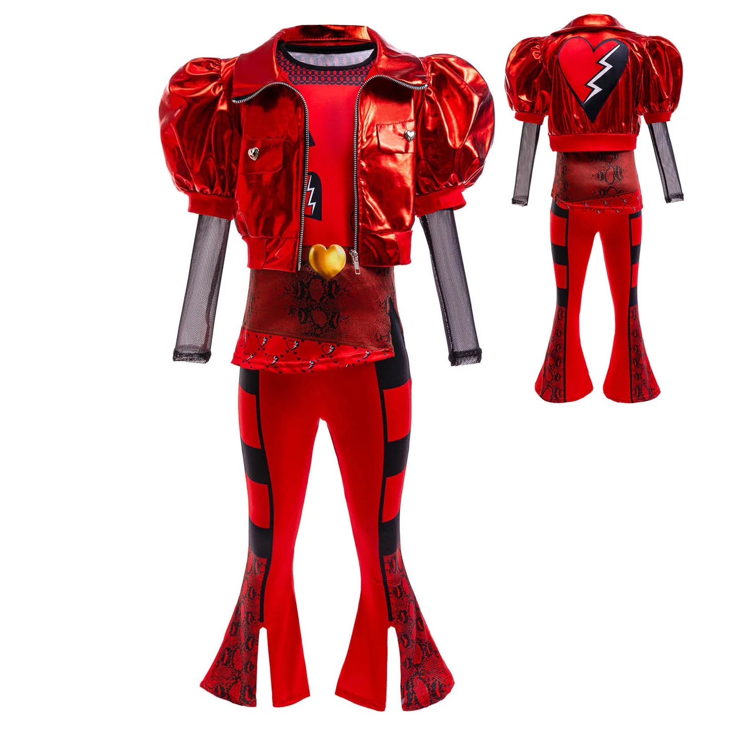 2026 Movie Descendant Red Role Playing Costume 3PCS Suit Coat+Dress+Flared Pants Halloween Girls The Rising of Red Clothing Set