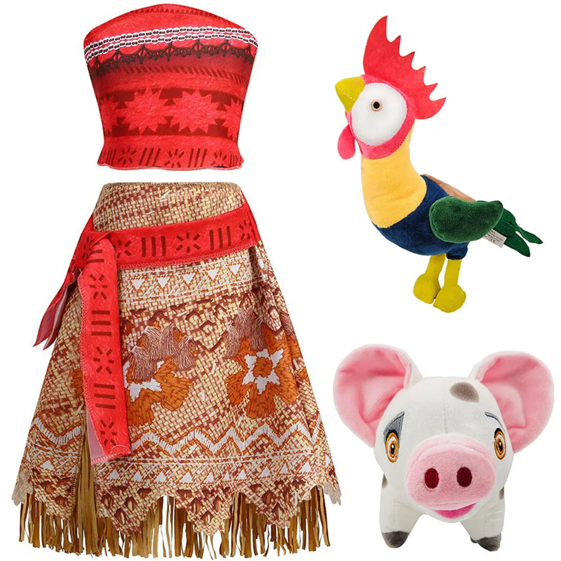 NEW Moana Episode 2 Movie Costume Princess Vaiana Role Play Dress Girls Carnival Outfit Toddler Polynesian Beach Dress