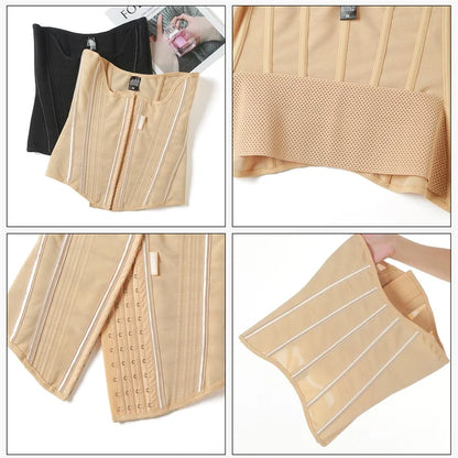 U-shaped Waist Trainer Corset Workout Body Shaper Breast Lifted Waist Trainer Soft Steel Bone Slimming Women's Shapewear