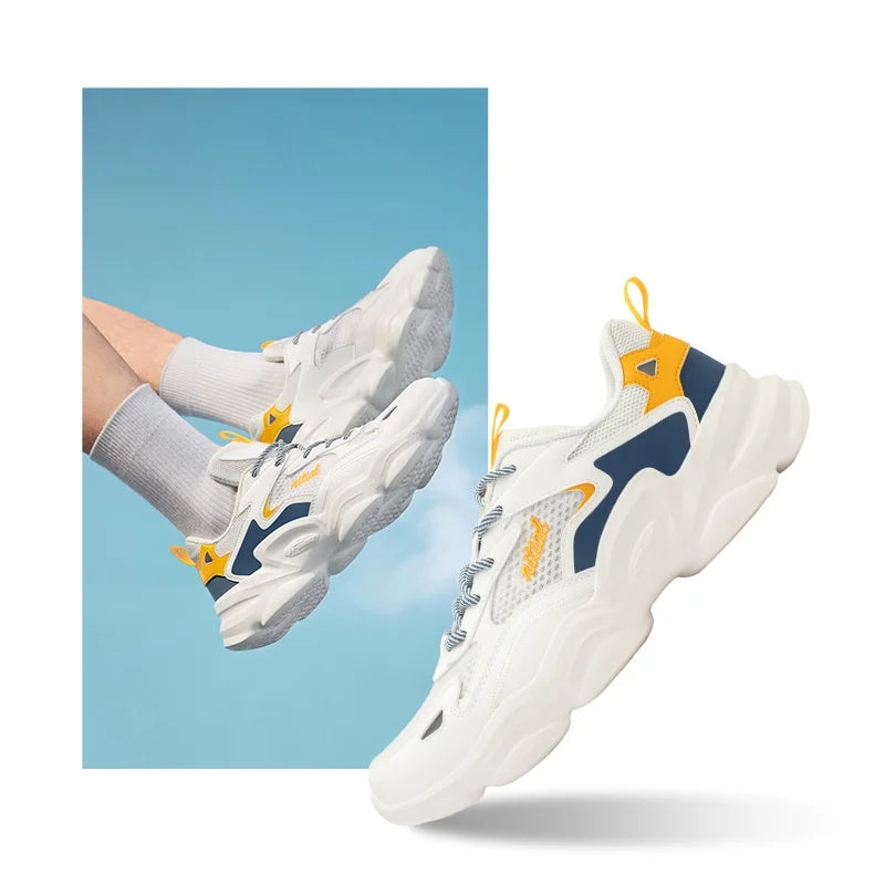 Men Sport Shoes Breathable Stitching Retro Casual Thick Bottom Height Increasing Male Sneakers 672326774