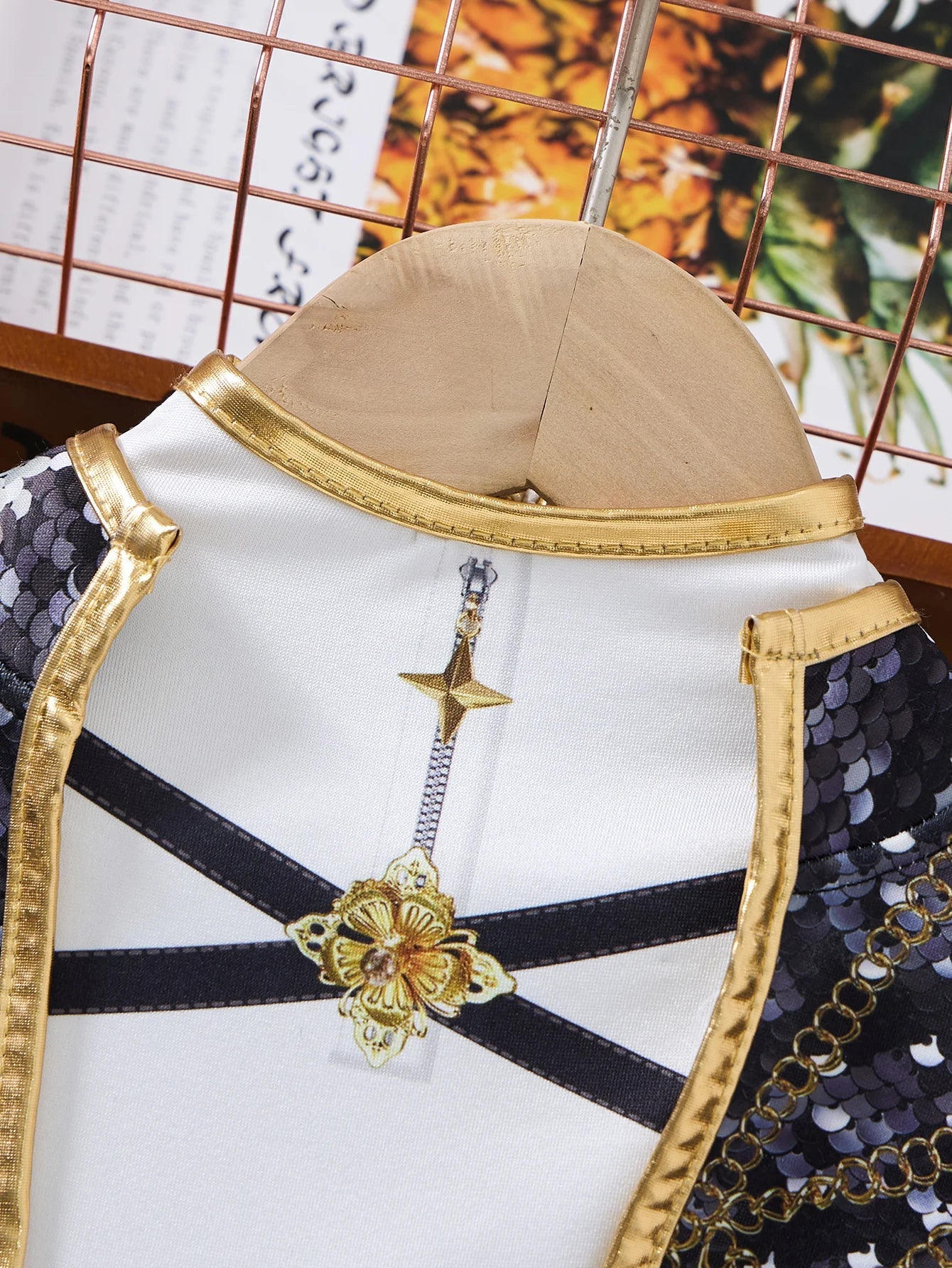 Girls' Black Phnom Penh K-POP Singing Stage Performance Costume Party sisters Group Singing Competition Cool Girl Jacket Sets