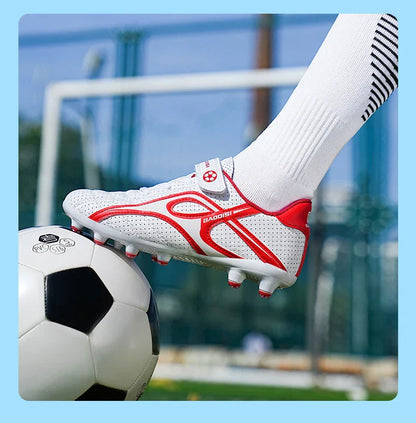 Kids Soccer Shoes Boys Grils Football Boots Non-Slip Training Indoor Outdoor Unisex Athletic Shoes Breathable Ultralight Sports