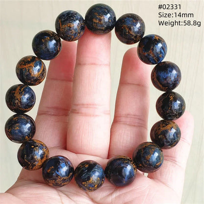 Natural Blue Pietersite Bracelet Women Men Beads Round Beads Chatoyant Cat Eye Fire Pietersite Namibia AAAAAA