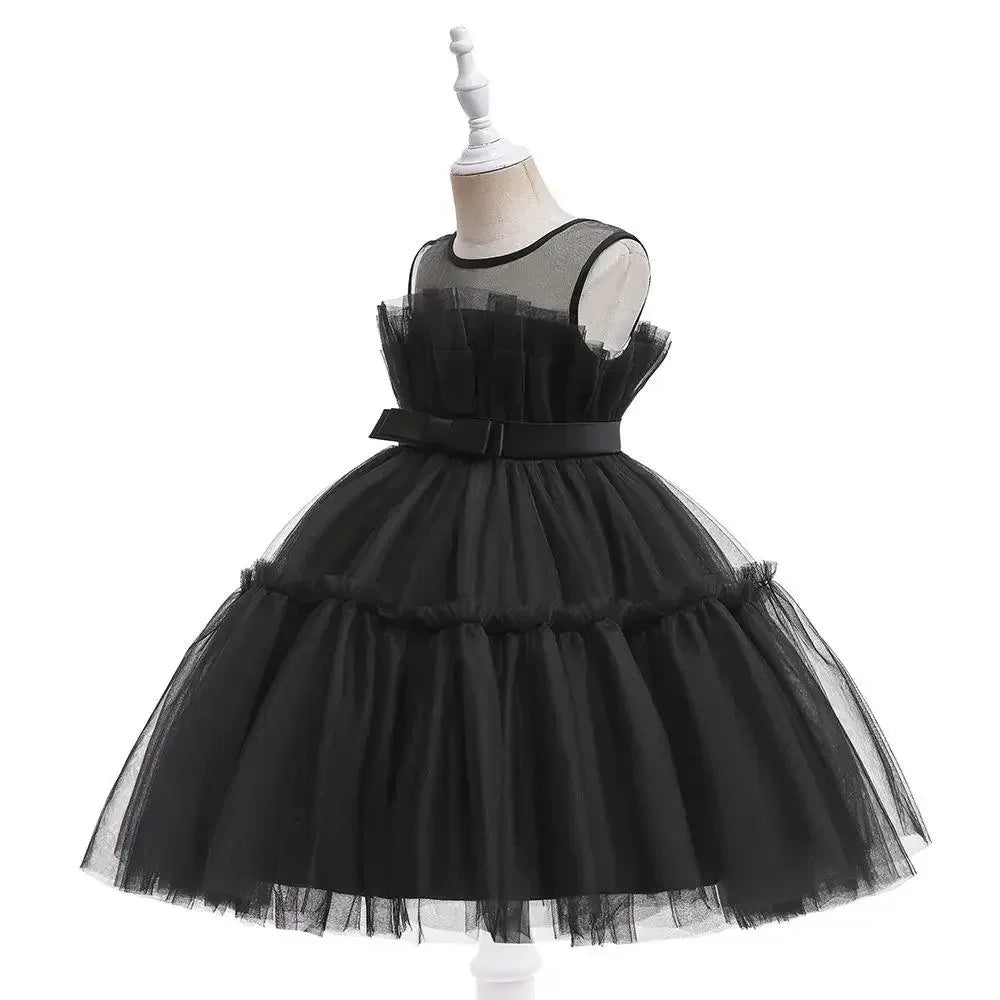 Baby Yellow Dress For Girls Kids Wedding Bridesmaid Dresses Toddler Tulle Birthday Princess Party Dress Infant Outfits Vestidos