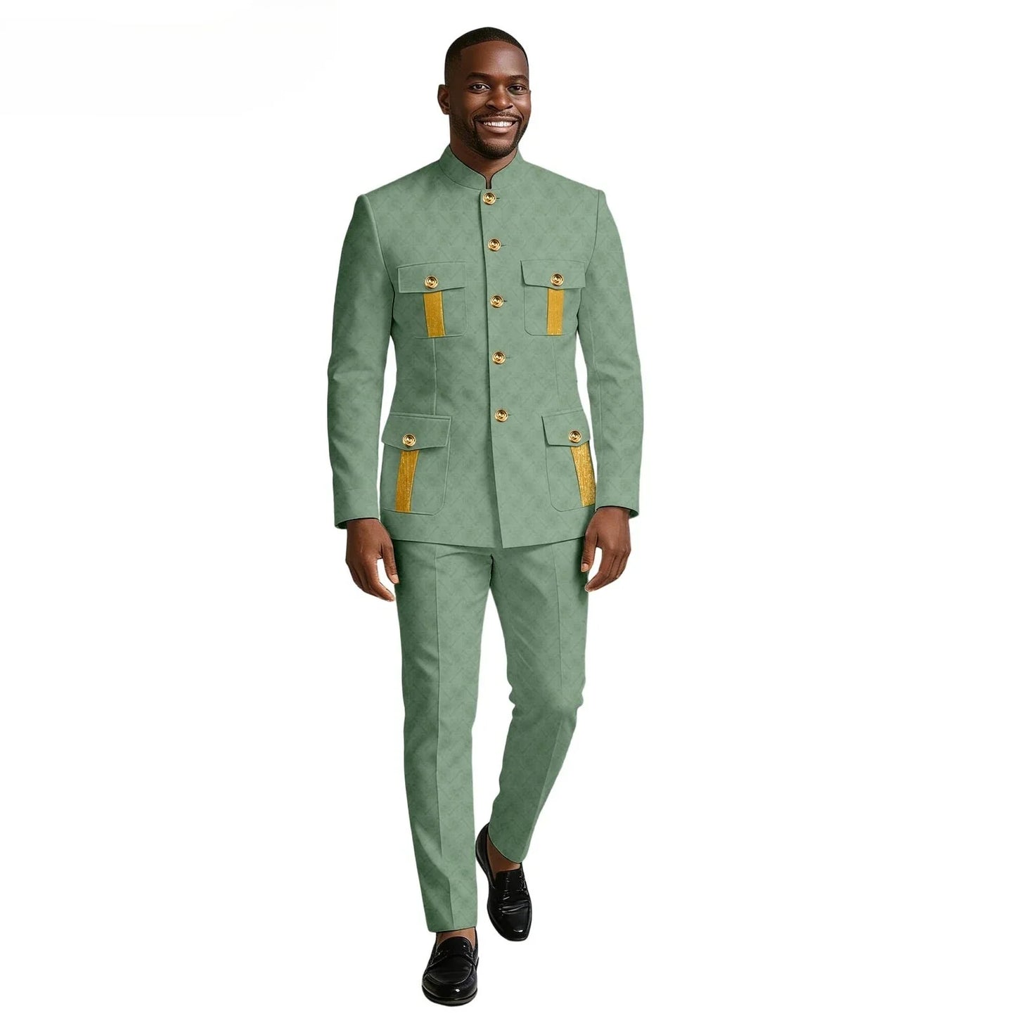 New Men's Suit 2-piece Business Formal Blazer Double-breasted Design Groom Tuxedo for Wedding XS-6XL Outfit