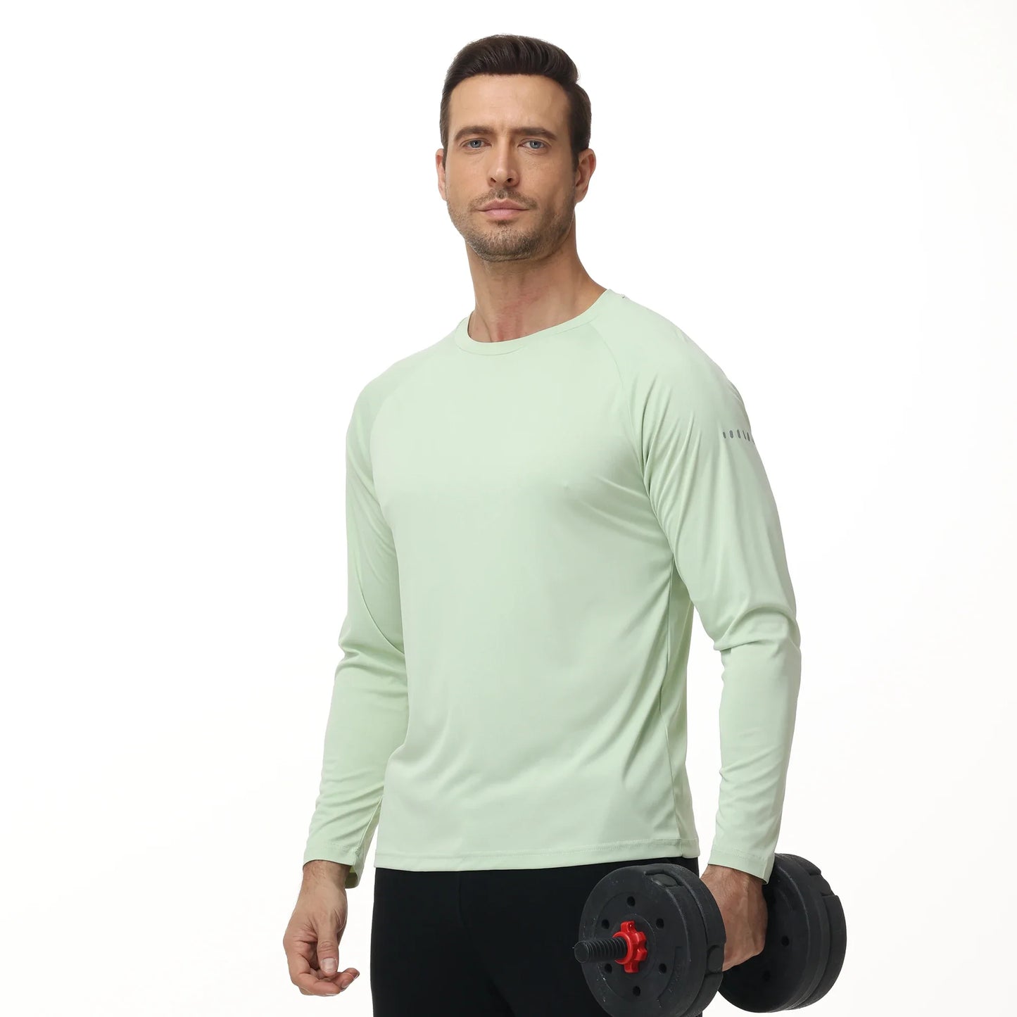 Men UPF 50+ Long Sleeve T-Shirt, Rash Guard Breathable Tops, Pullover Shirt for Sport Fishing Hiking Running Beach Surfing