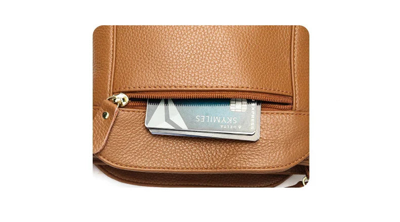 Genuine Leather Women Underarm Bag Versatile Shoulder Handbag Luxury Cowhide Female Crossbody Bag