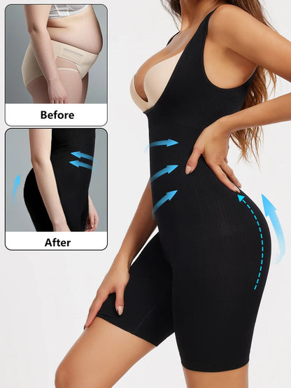 Women's One-Piece Tight Buttocks Control Lifting Shaping Shapewear Bodysuit Device High Waist Training Tight Fitting Clothing
