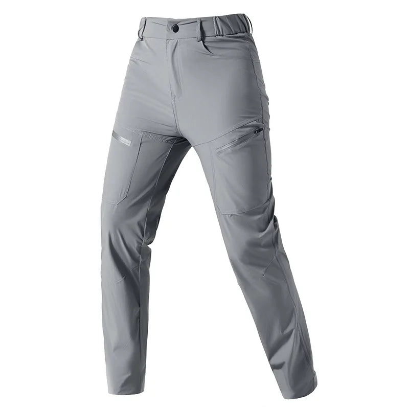 New Summer Men Thin Multi Pocket Work Pants Outdoor Casual Sports Breathable Cargo Pants Straight Leg Loose Tooling Trousers 4XL