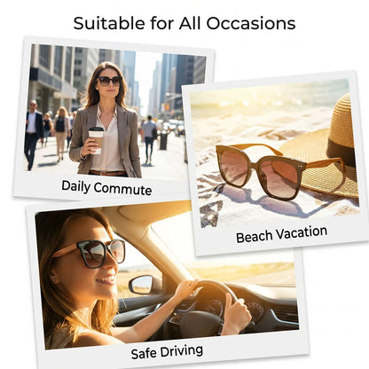 Retro Oversized Sunglasses Women Trendy Polarized Fashion Glasses UV400 Protection Luxe Lunette Soleil Femme Lentes De Sol Muje