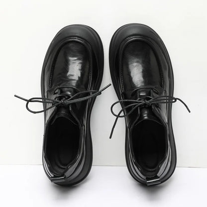 Spring New Designer Business Casual Shoes for Men Black Genuine Leather Shoes Male British Style Soft Sole Fashion Shoe Man