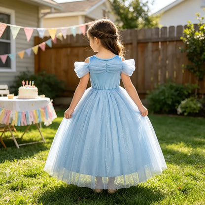 Kids Cinderella Dress Up Clothes Baby Girl Halloween Aurora Princess Dresses Child Birthday Party Little Rabbit Cosplay Costumes