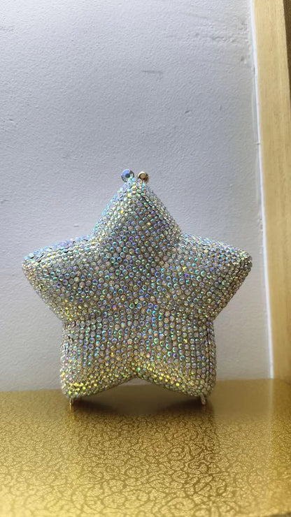 New Rhinestone Clutch Purse Women Elegant Wedding Party Bride Bag Prom Evening Handbag Sparkly Crystal Diamond Birthday Gift