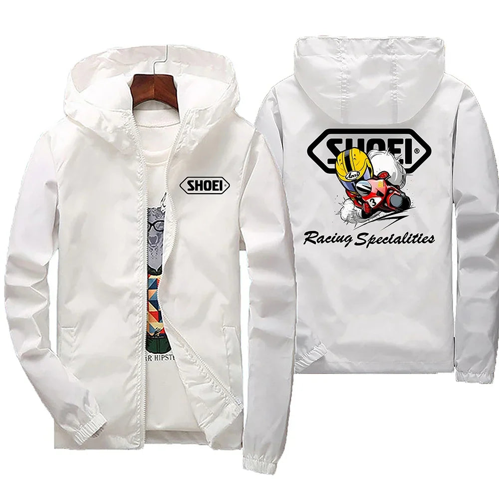 2026 New high-quality men's windproof jacket, large waterproof jacket with mountain and bicycle hood, for spring and autumn