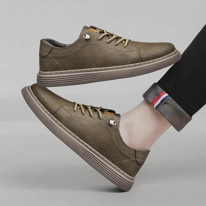 Genuine Leather Italian Casual Shoes Men's Lace Up Oxford Shoes Outdoor Jogging Shoes Office Men's Dress Shoes Large Size 36-45