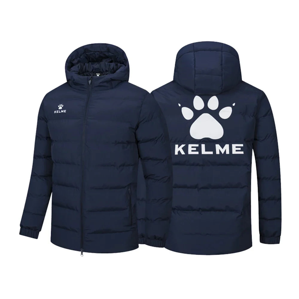 Winter Men's Cotton Jacket Hooded Short Warm Coat Training Sports Team Uniform Women Padded Outwear 8261MF1013