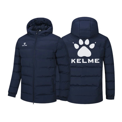 Winter Men's Cotton Jacket Hooded Short Warm Coat Training Sports Team Uniform Women Padded Outwear 8261MF1013