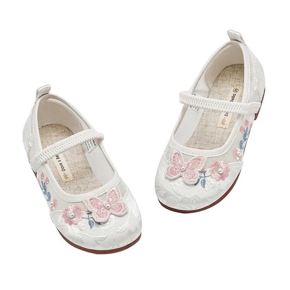 Girls Mesh Sandals Summer Children Cool Shoes Fashion Sweet Casual Party Breathable Satin Patterned Sandals DB2261272