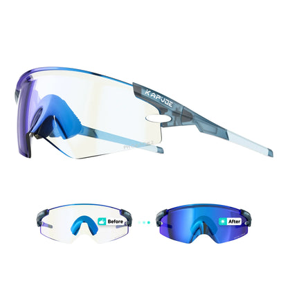 Red Photochromic Cycling Glasses UV400 Men Women Cycling Sunglasses Road Bicycle Goggle MTB Cycling Eyewear