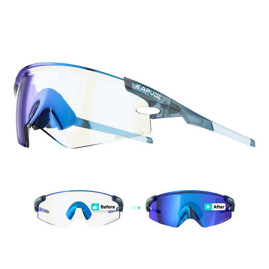 Red Photochromic Cycling Glasses UV400 Men Women Cycling Sunglasses Road Bicycle Goggle MTB Cycling Eyewear