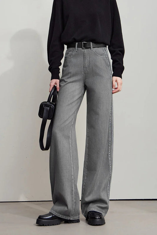 Women's Denim Classic Casual Retro Wide Leg Loose Pants Woman Clothing Office Lady 2025 Autumn New Jeans Pants 12543052