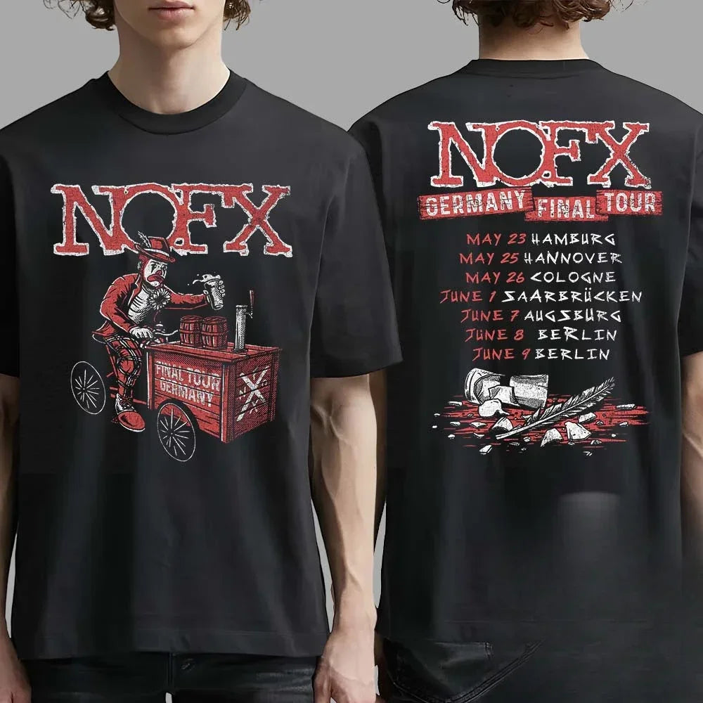 Men Women Fans Essentials Short Sleeve Tops Fashion Brand Summer Casual Daily Tee NOFX Rock Band Graphic Cotton T-shirt Unisex