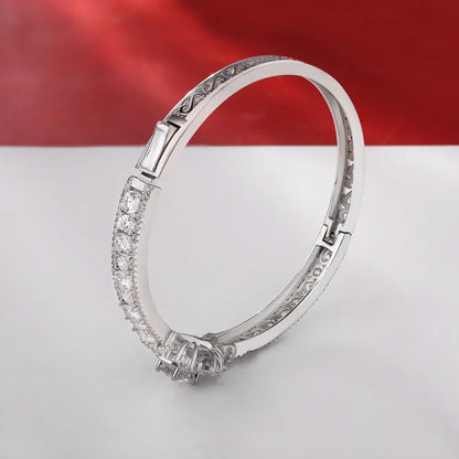 Luxury Moissanite Open Bangles 925 Sterling Silver GRA Certified Lab Diamonds Bracelets for Women Party Fine Jewelry Gifts